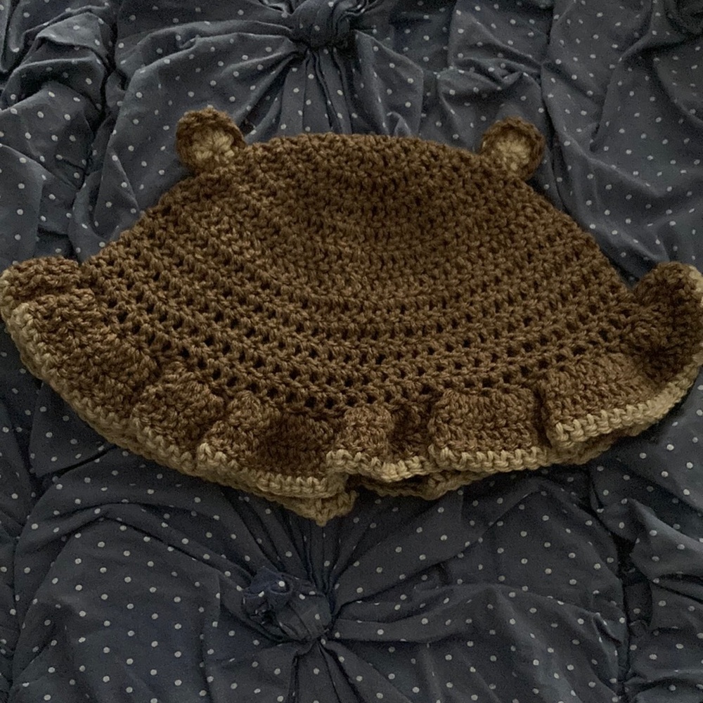 Handmade Crochet Bear Hat